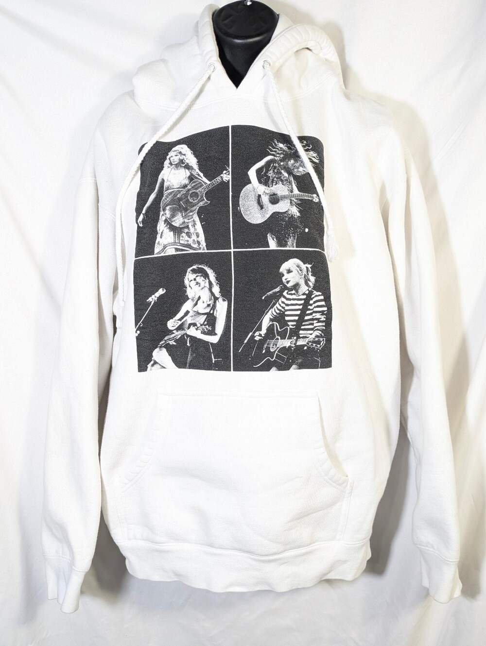 Taylor Swift ERAS Tour Hoodie Cotton Blend‎ Oversized Athleisure Casual White L